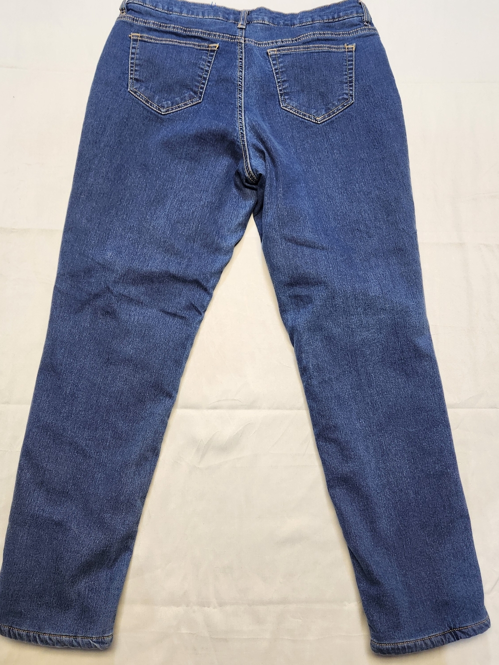 Bit & Bridle Womens 10 Fleece Lined Jeans Straight Leg Stretch Blue Warm - Picture 5 of 7